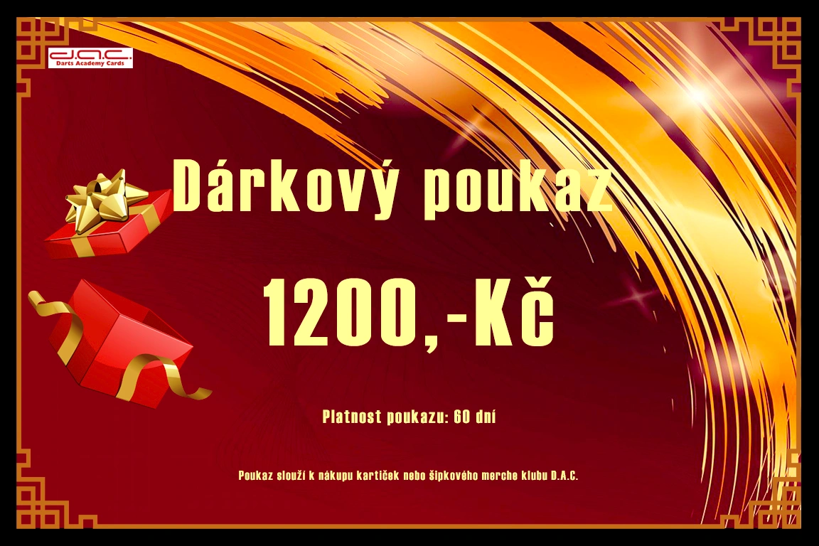 Dárkový poukaz na 1200 Kč