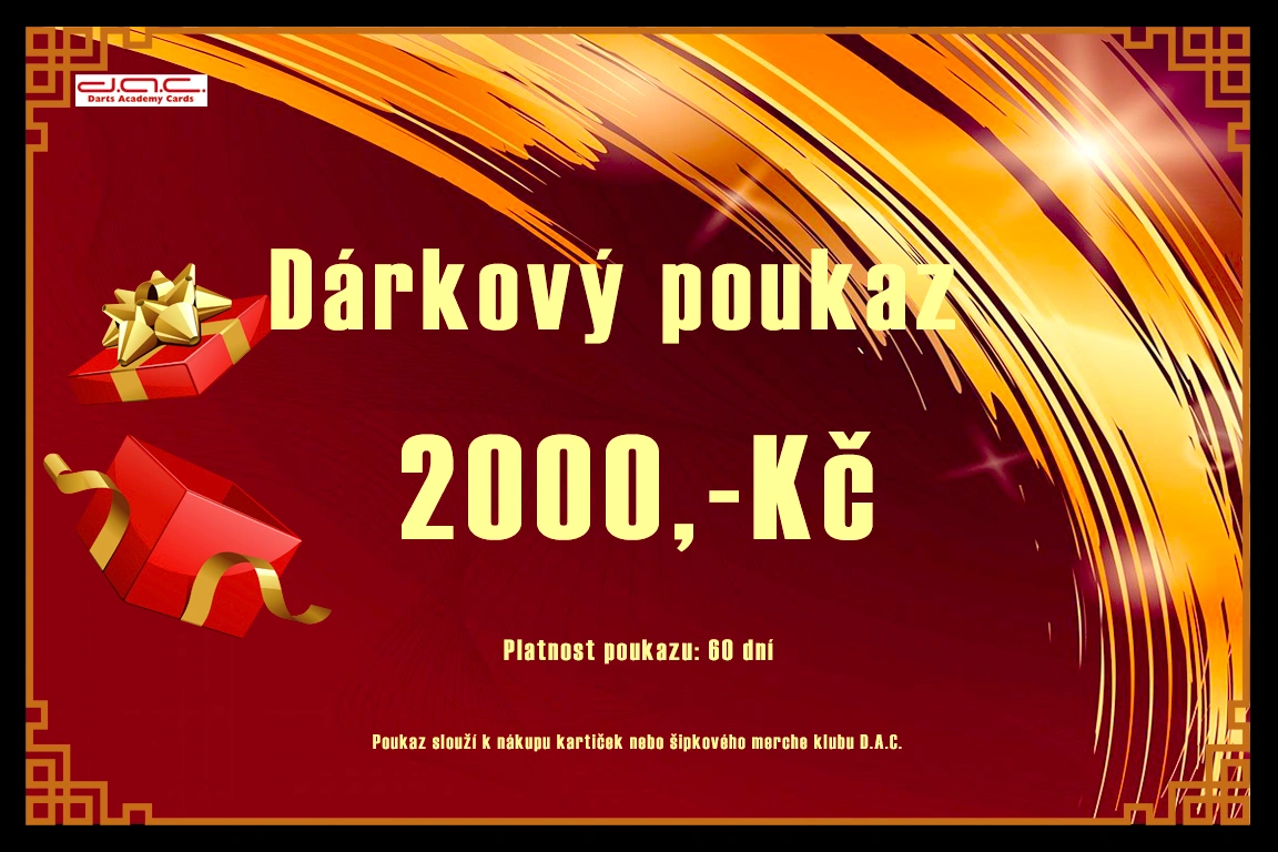Dárkový poukaz na 2000 Kč